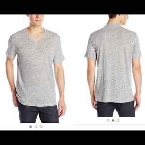 THEORY Gray Short Sleeve Linen Tee Shirt XL